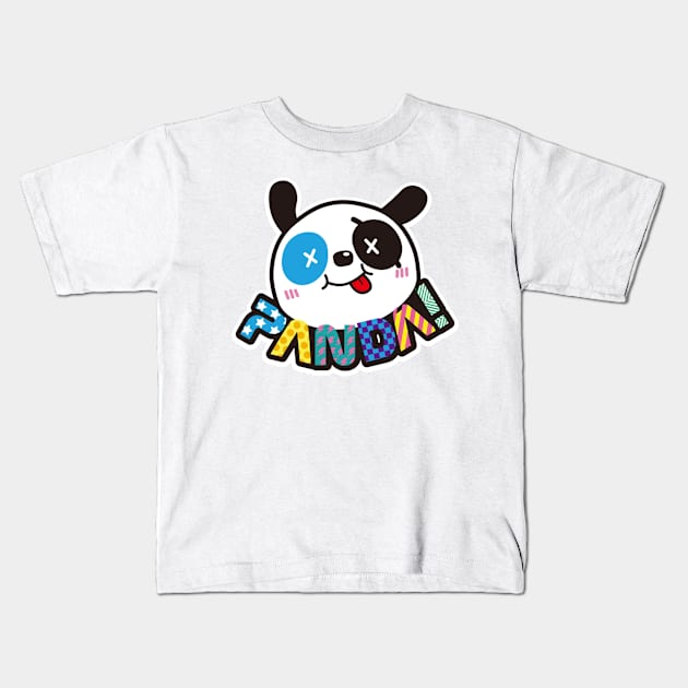 Fun Panda Party Kids T-Shirt by D3monic